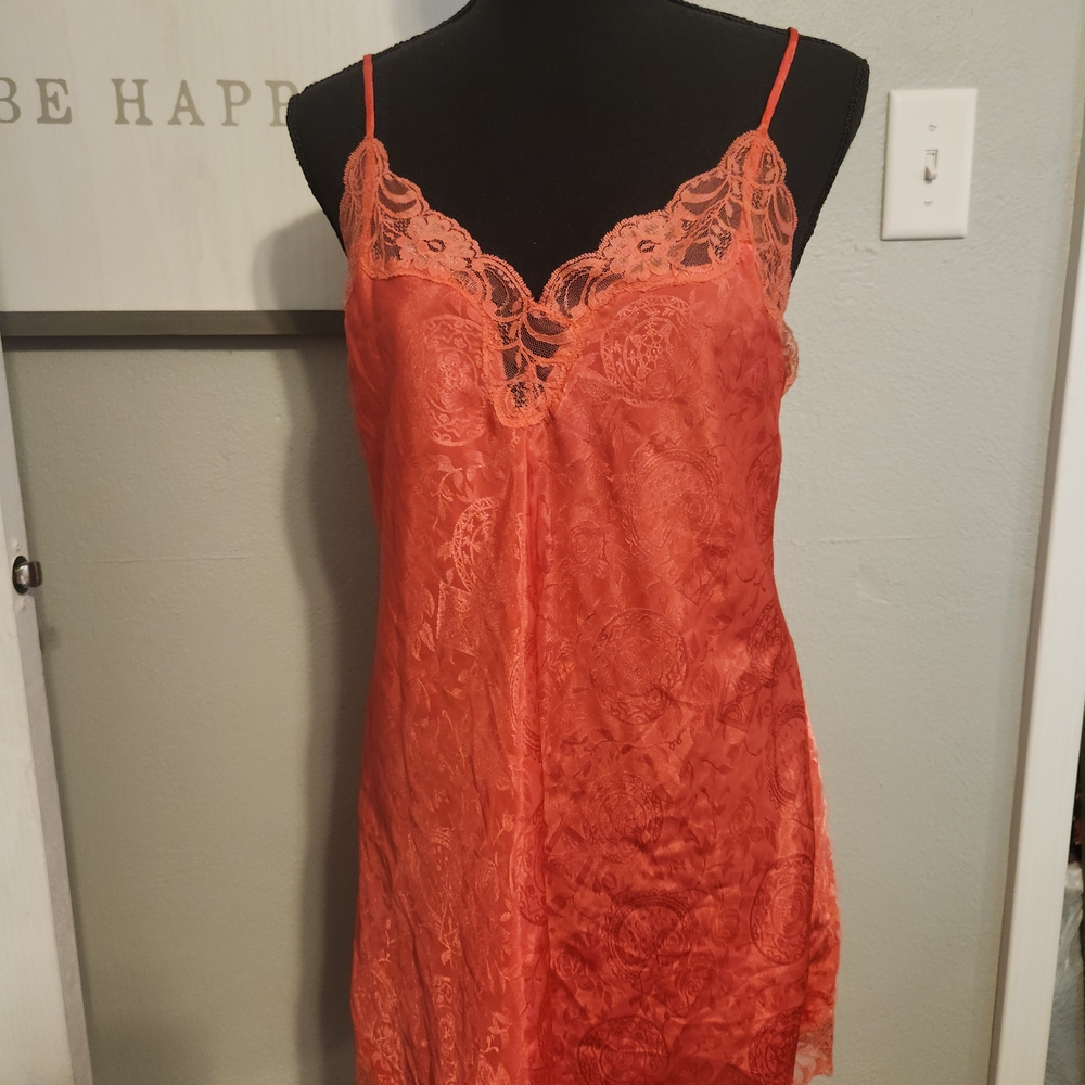 Victoria's Secret Coral Lace Chemise